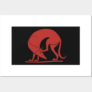 Ancient Greek Art Spartan Greyhound Hunting Dog T-shirt Posters and Art